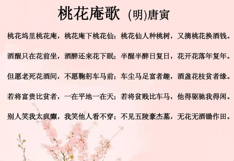 桃花坞里桃花庵全诗的意思是什么