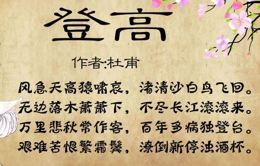 古诗《登高》原文是什么