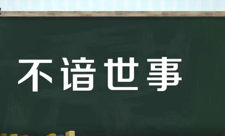 不谙世事是什么意思