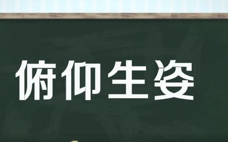 俯仰生姿的意思是什么