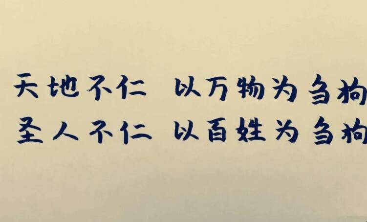 天地不仁，以万物为刍狗出自哪里