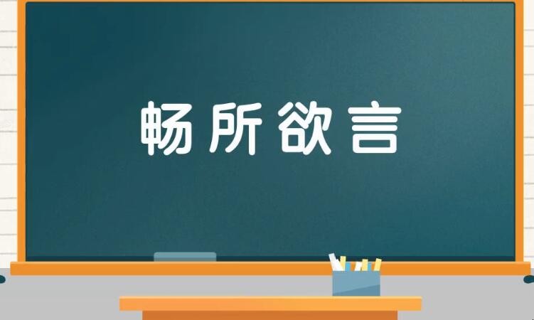 畅所欲言什么意思